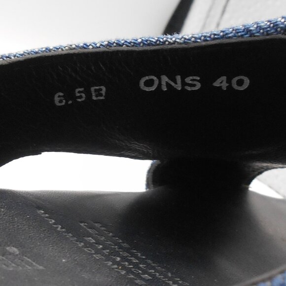 L.L. BEAN BLUE SLIDE SANDALS SHOES LEATHER LINING 6.5 SIZE HTF MADE IN MEXICO - Picture 11 of 11